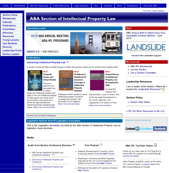 Websites: American Bar Association